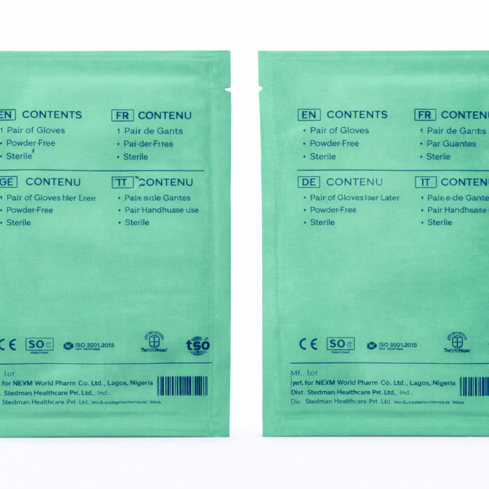 AGARY surgical gloves packaging detail